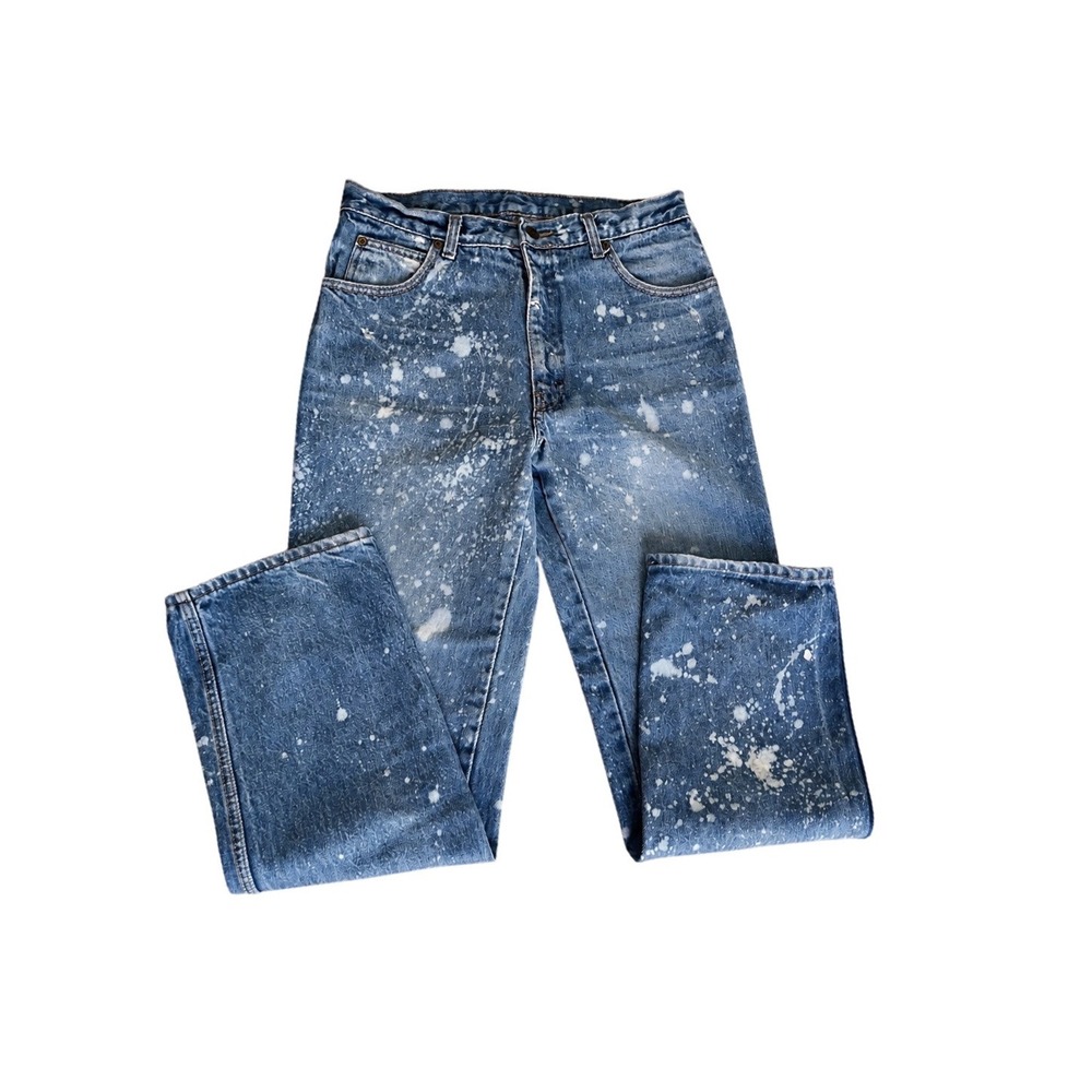 Vintage Calvin Klein Grunge Jeans W29 Custom Bleach Paint Splatter Heart